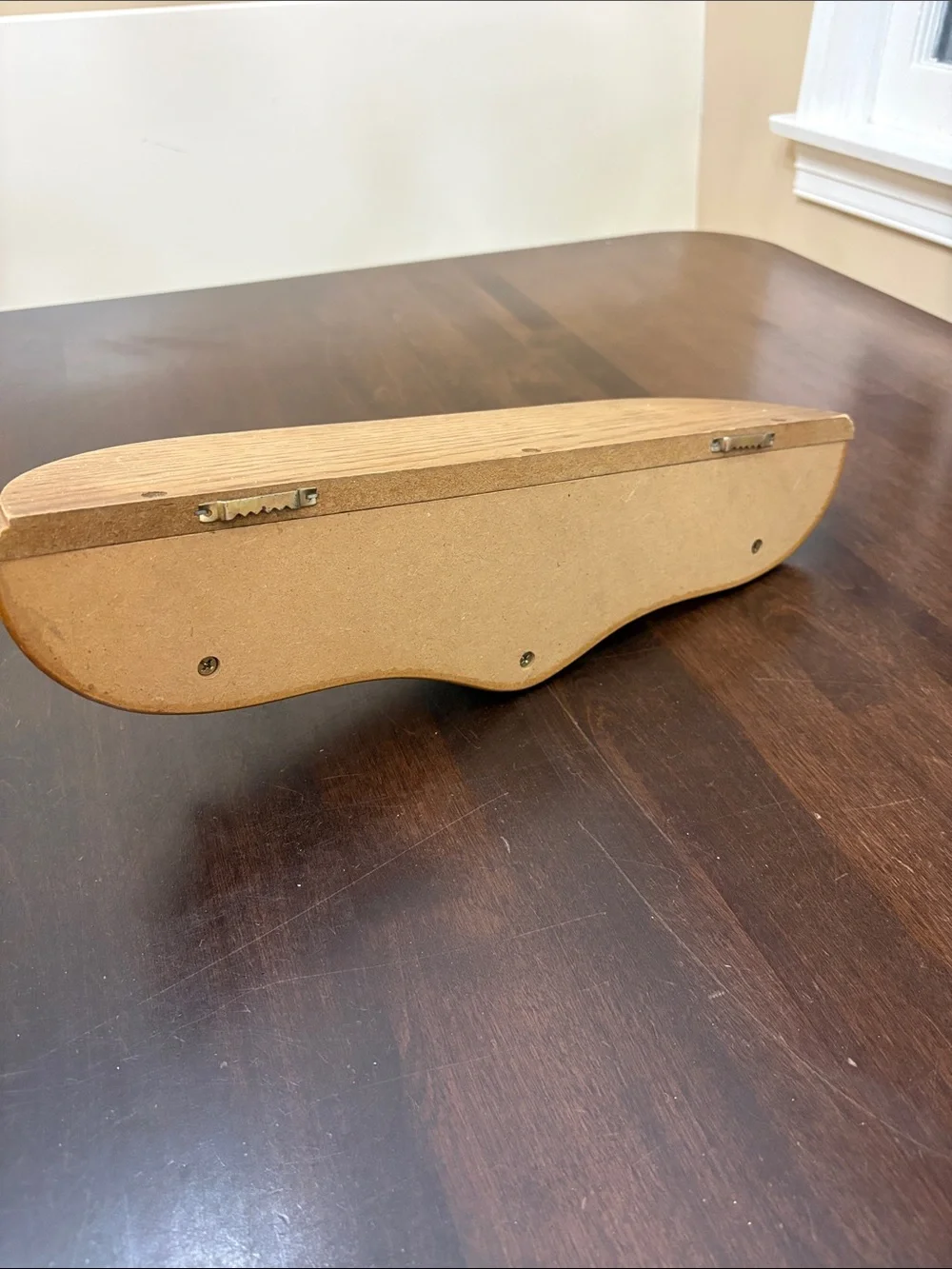 Wall Shelf with Three Pegs - Light Oak
